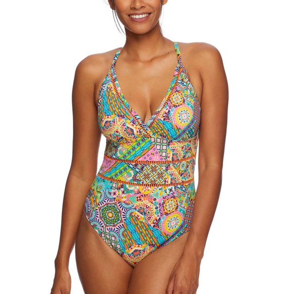 NWT Bleu by Rod Beattie Seriously Sunny One Piece Swimsuit 20 W - Picture 3 of 5